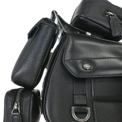 Christian Dior Black Leather Street Chic Columbus Shoulder Bag