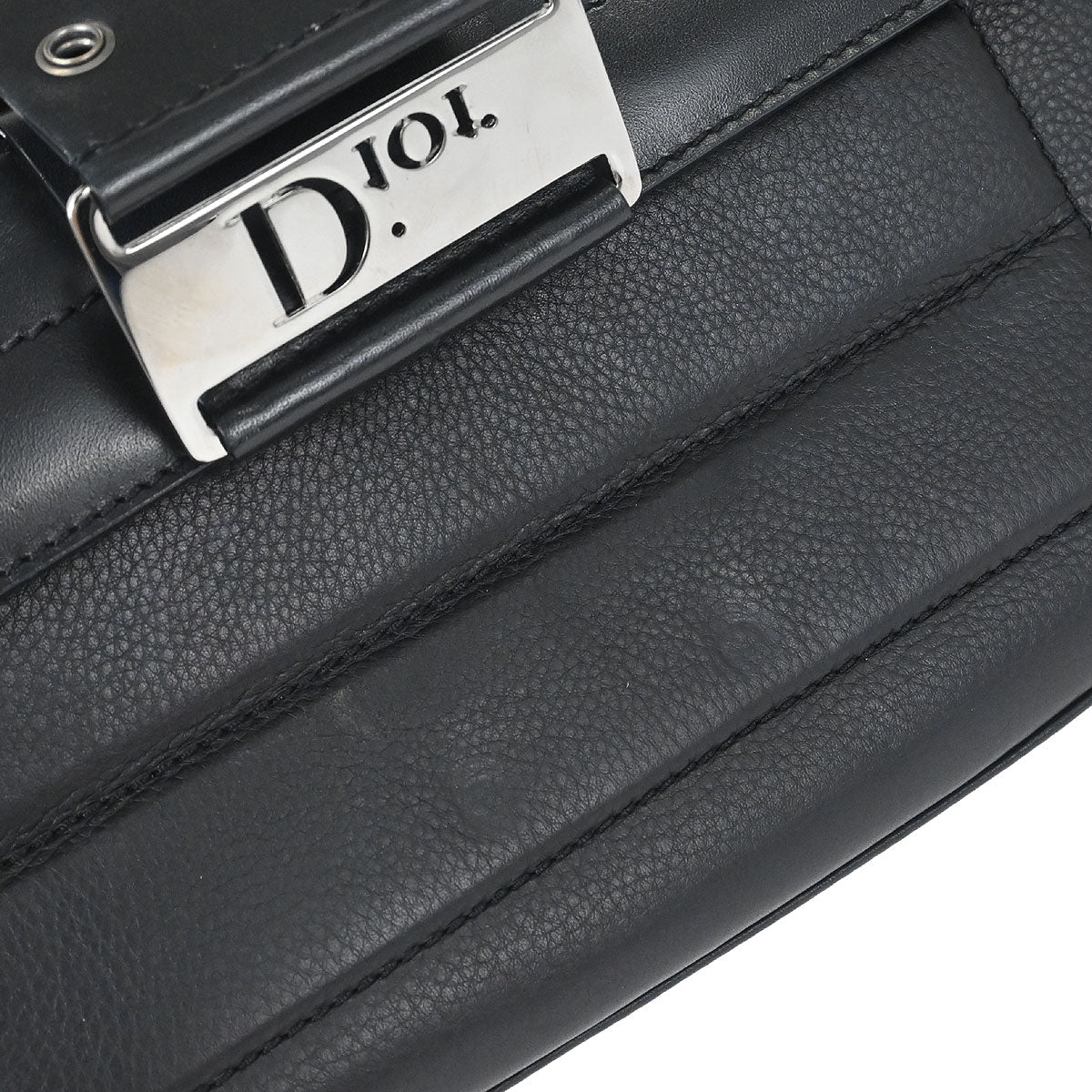 Christian Dior Black Leather Street Chic Columbus Shoulder Bag