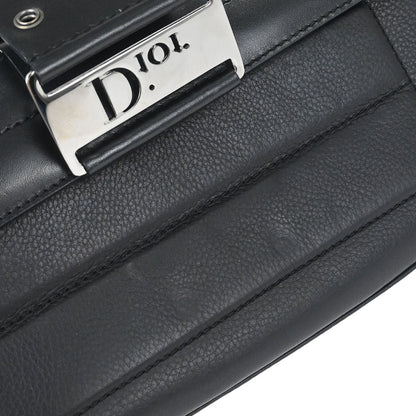 Christian Dior Black Leather Street Chic Columbus Shoulder Bag