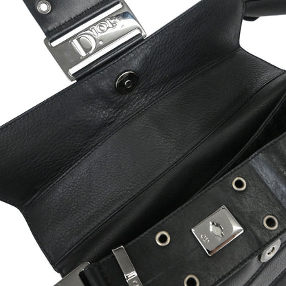 Christian Dior Black Leather Street Chic Columbus Shoulder Bag