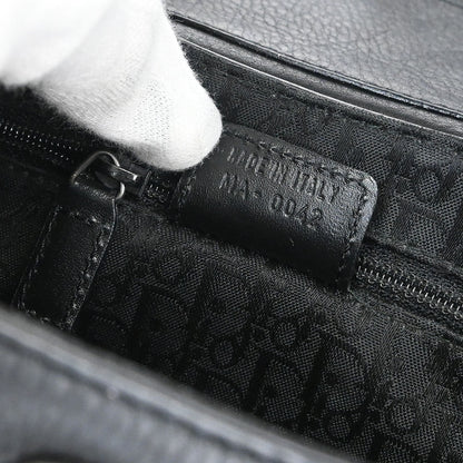 Christian Dior Black Leather Street Chic Columbus Shoulder Bag