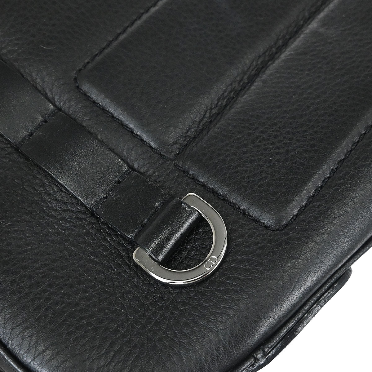 Christian Dior Black Leather Street Chic Columbus Shoulder Bag