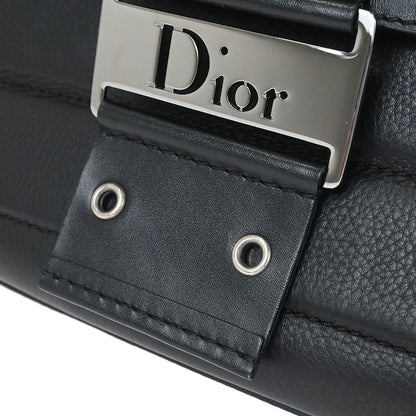 Christian Dior Black Leather Street Chic Columbus Shoulder Bag