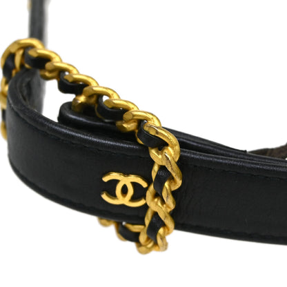 Chanel Black Lambskin Belt #70/28 93A Small Good