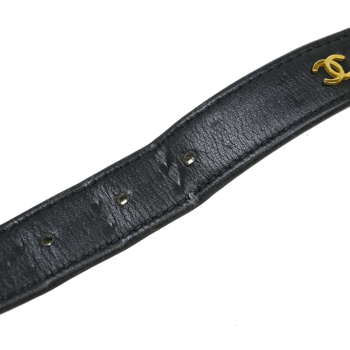 Chanel Black Lambskin Belt #70/28 93A Small Good