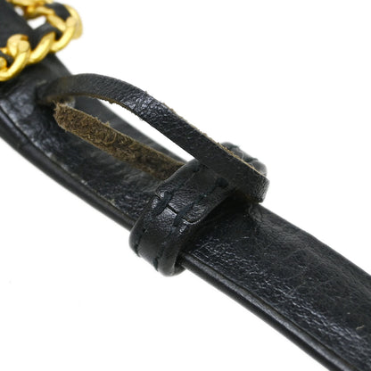 Chanel Black Lambskin Belt #70/28 93A Small Good