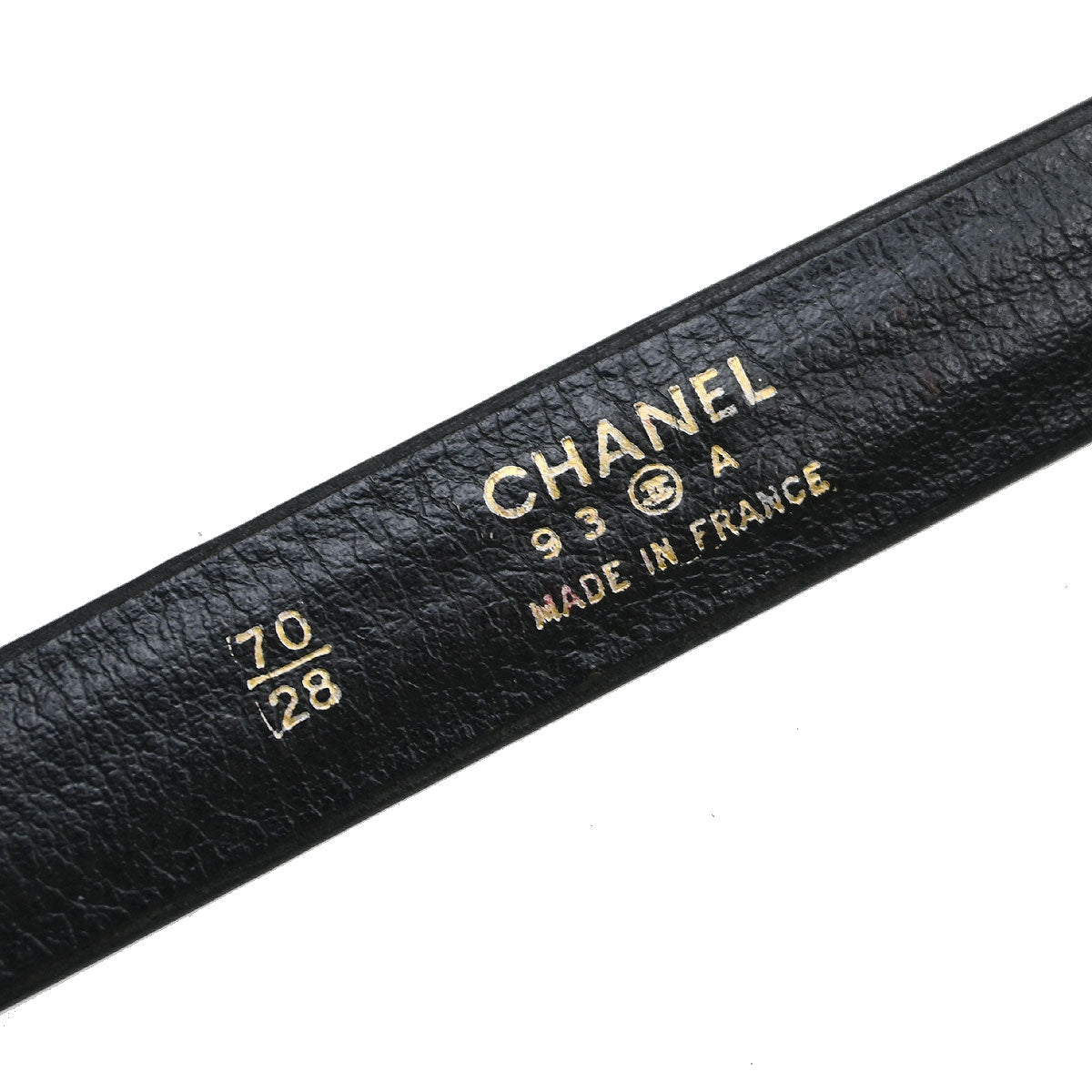 Chanel Black Lambskin Belt #70/28 93A Small Good