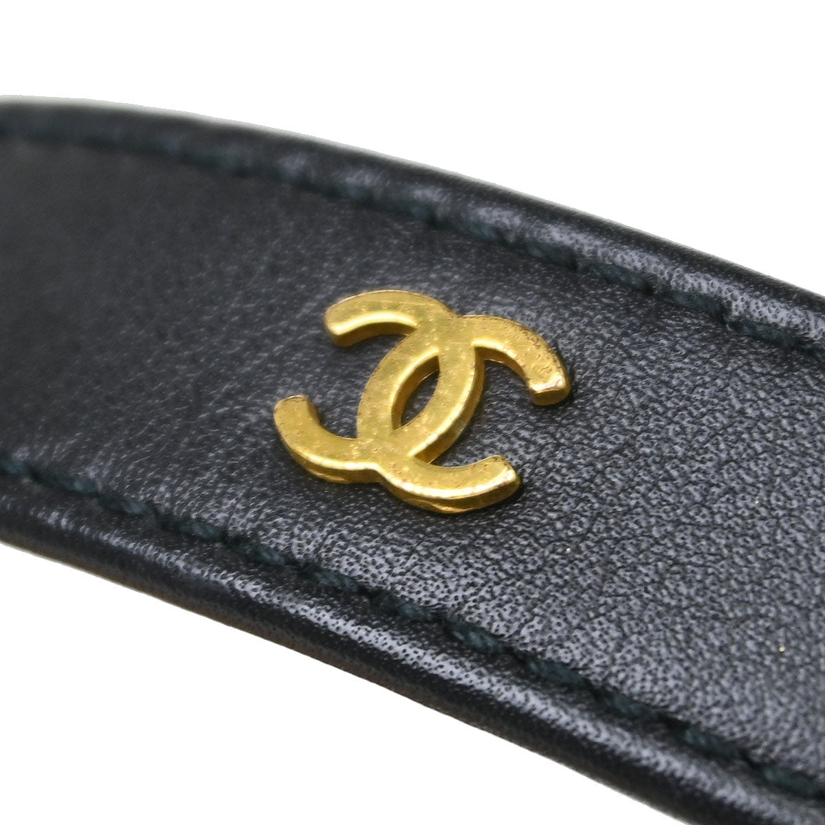 Chanel Black Lambskin Belt #70/28 93A Small Good