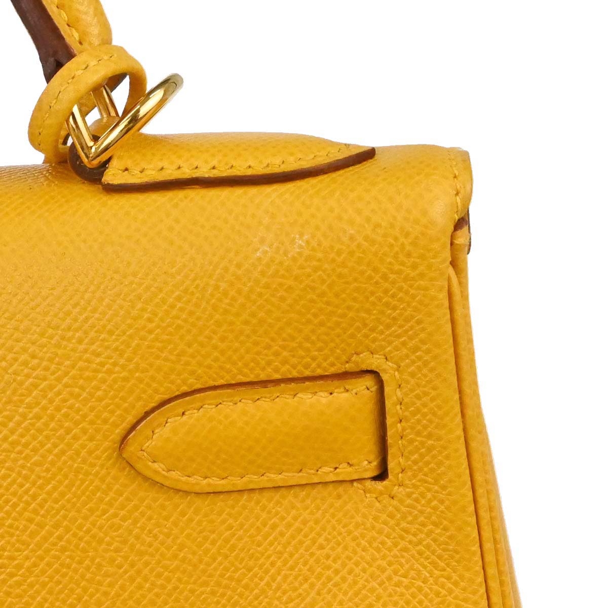 Hermes Jaune Courchevel Kelly 32 Retourne 2way Shoulder Handbag