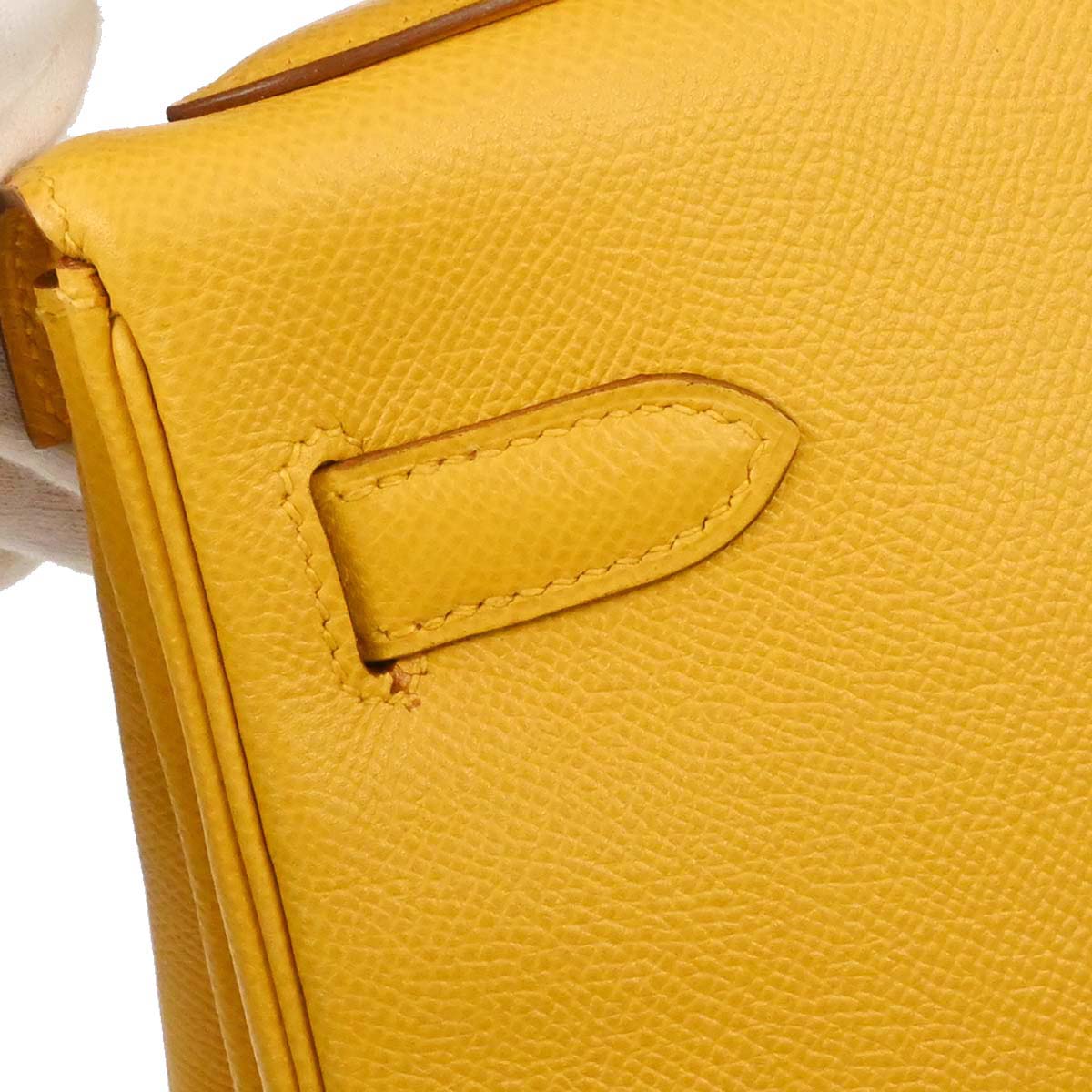 Hermes Jaune Courchevel Kelly 32 Retourne 2way Shoulder Handbag