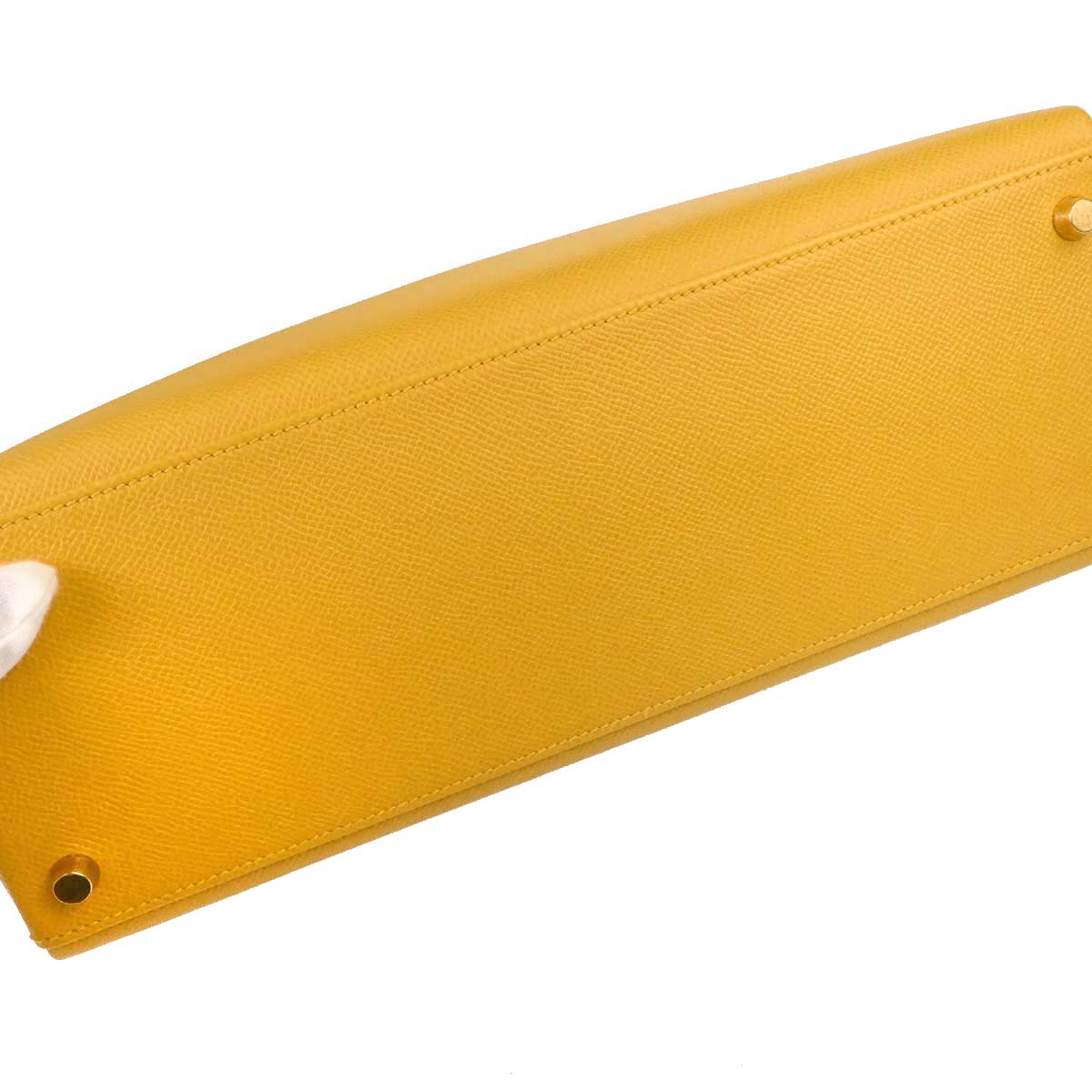 Hermes Jaune Courchevel Kelly 32 Retourne 2way Shoulder Handbag