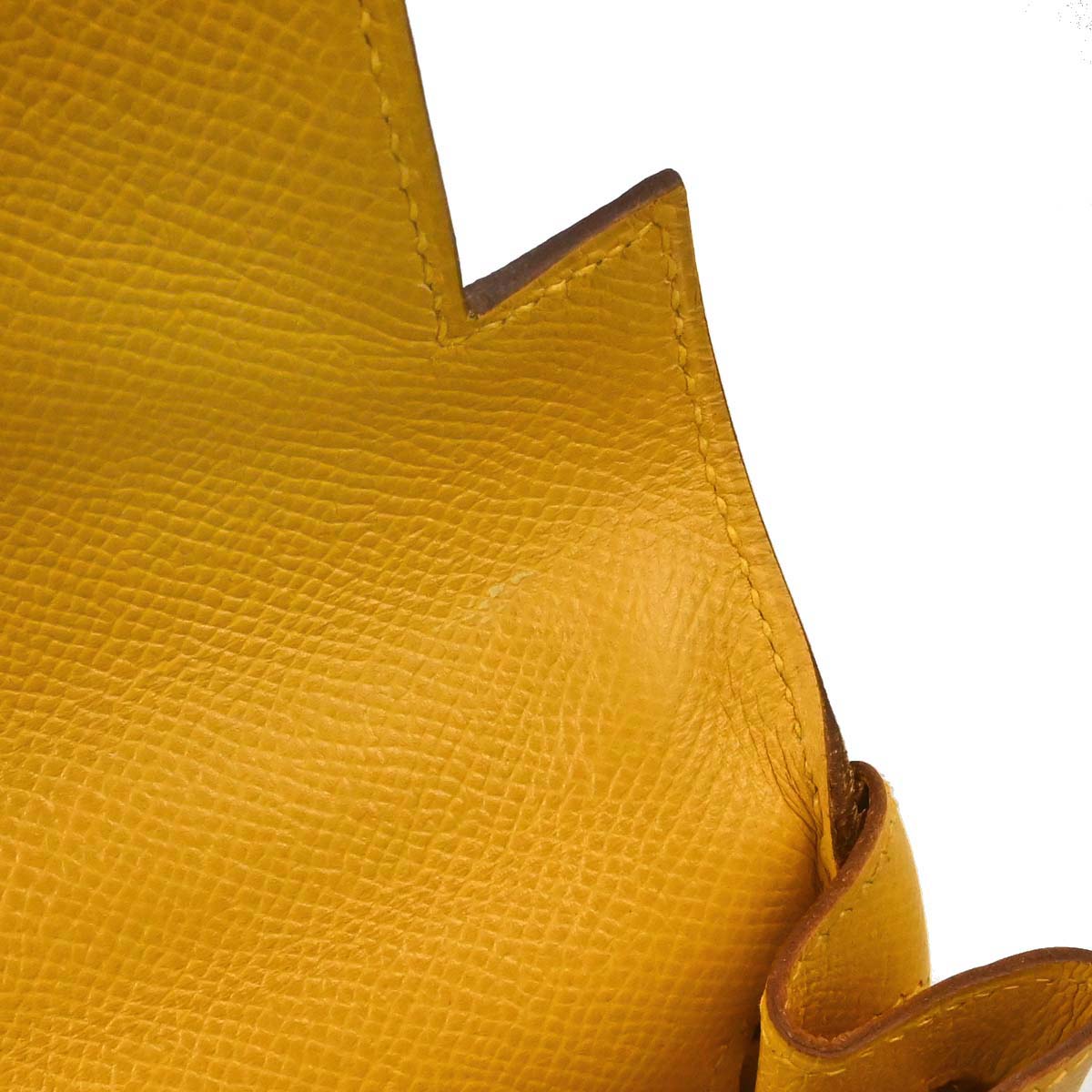 Hermes Jaune Courchevel Kelly 32 Retourne 2way Shoulder Handbag
