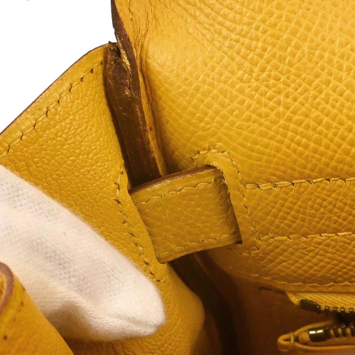 Hermes Jaune Courchevel Kelly 32 Retourne 2way Shoulder Handbag