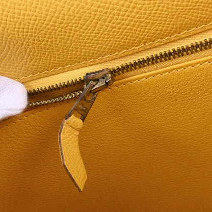Hermes Jaune Courchevel Kelly 32 Retourne 2way Shoulder Handbag