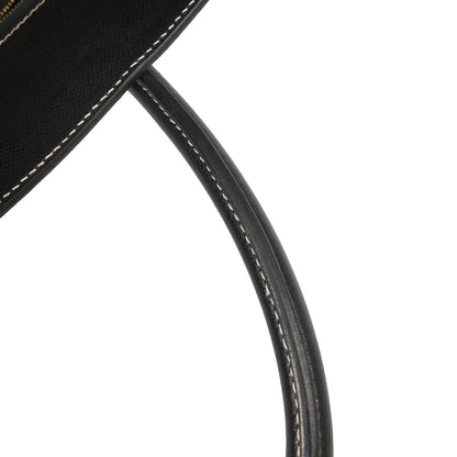 Hermes Black Courchevel White Bus GM Tote Bag