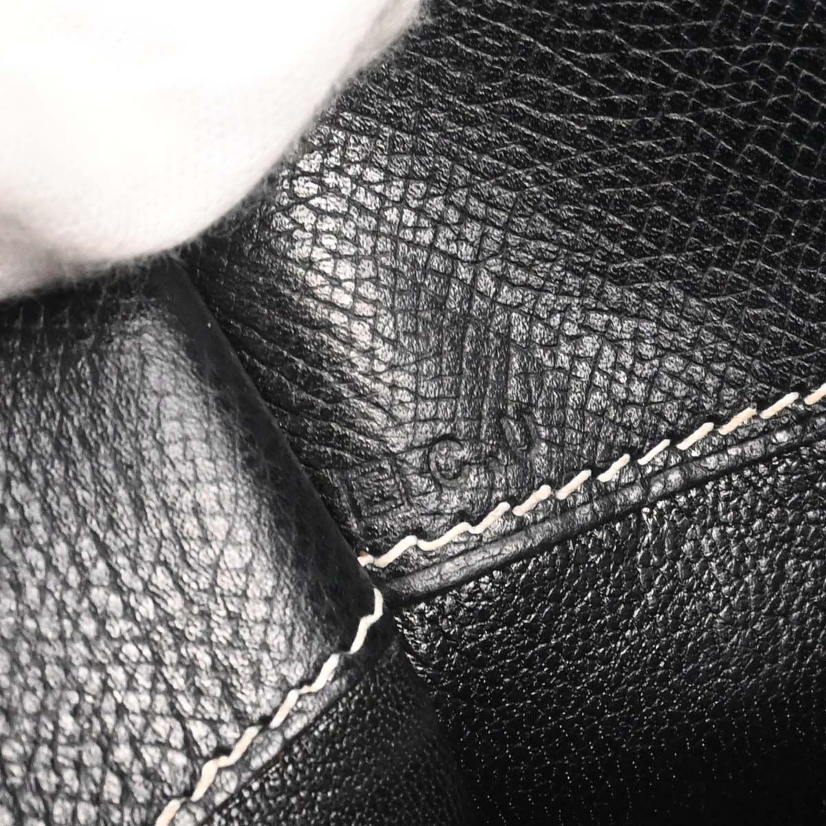 Hermes Black Courchevel White Bus GM Tote Bag