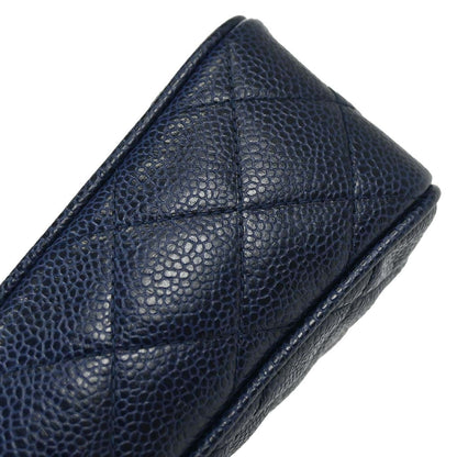 Chanel 1991-1994 Navy Caviar Skin Camera Bag