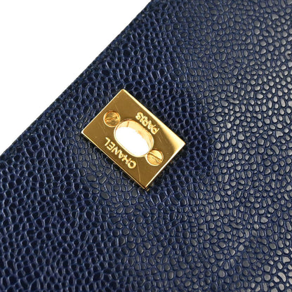 Chanel 1991-1994 Navy Caviar Skin Camera Bag