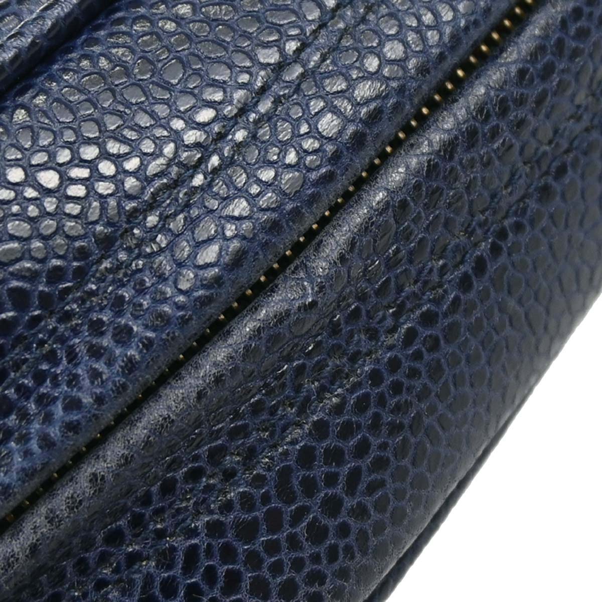 Chanel 1991-1994 Navy Caviar Skin Camera Bag
