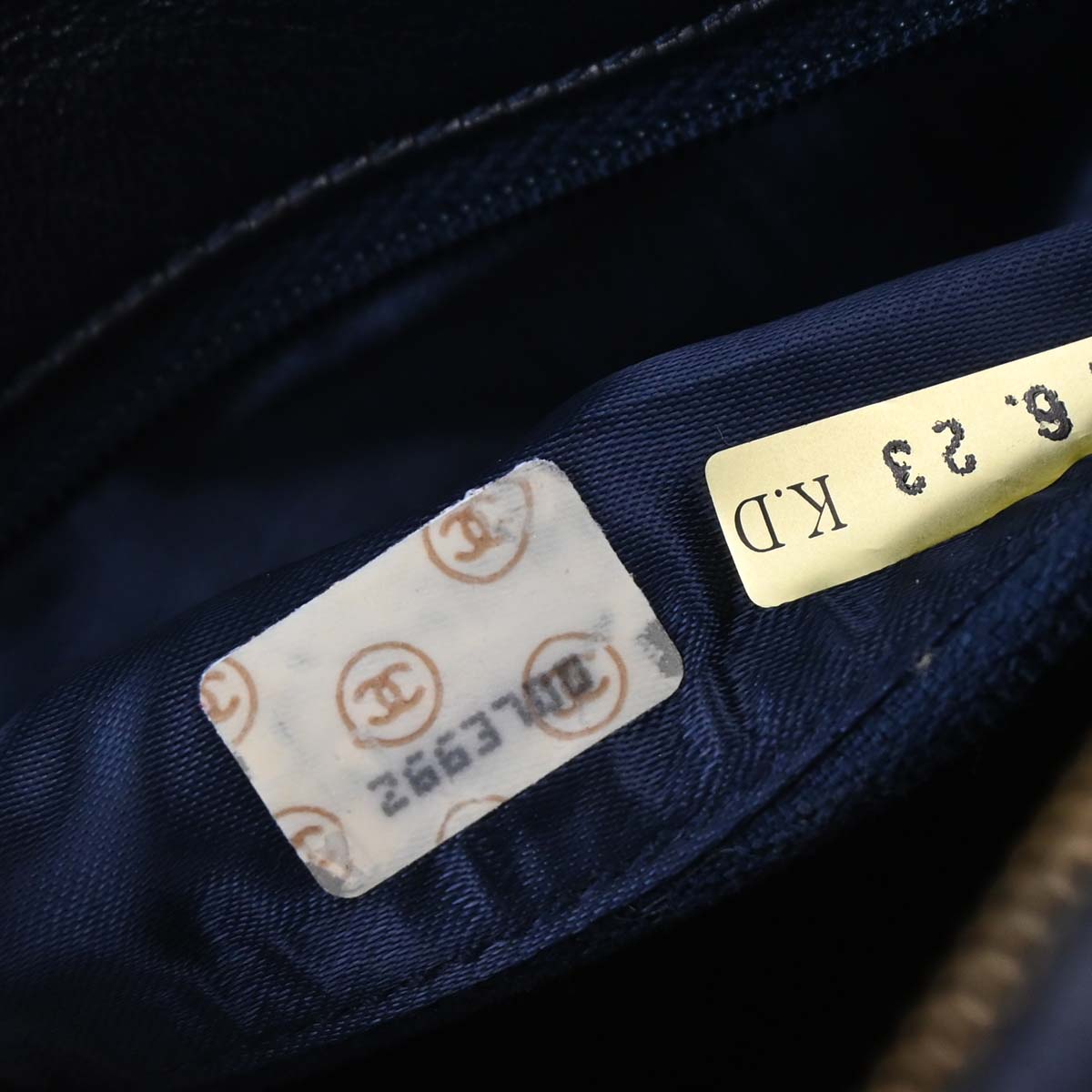 Chanel 1991-1994 Navy Caviar Skin Camera Bag