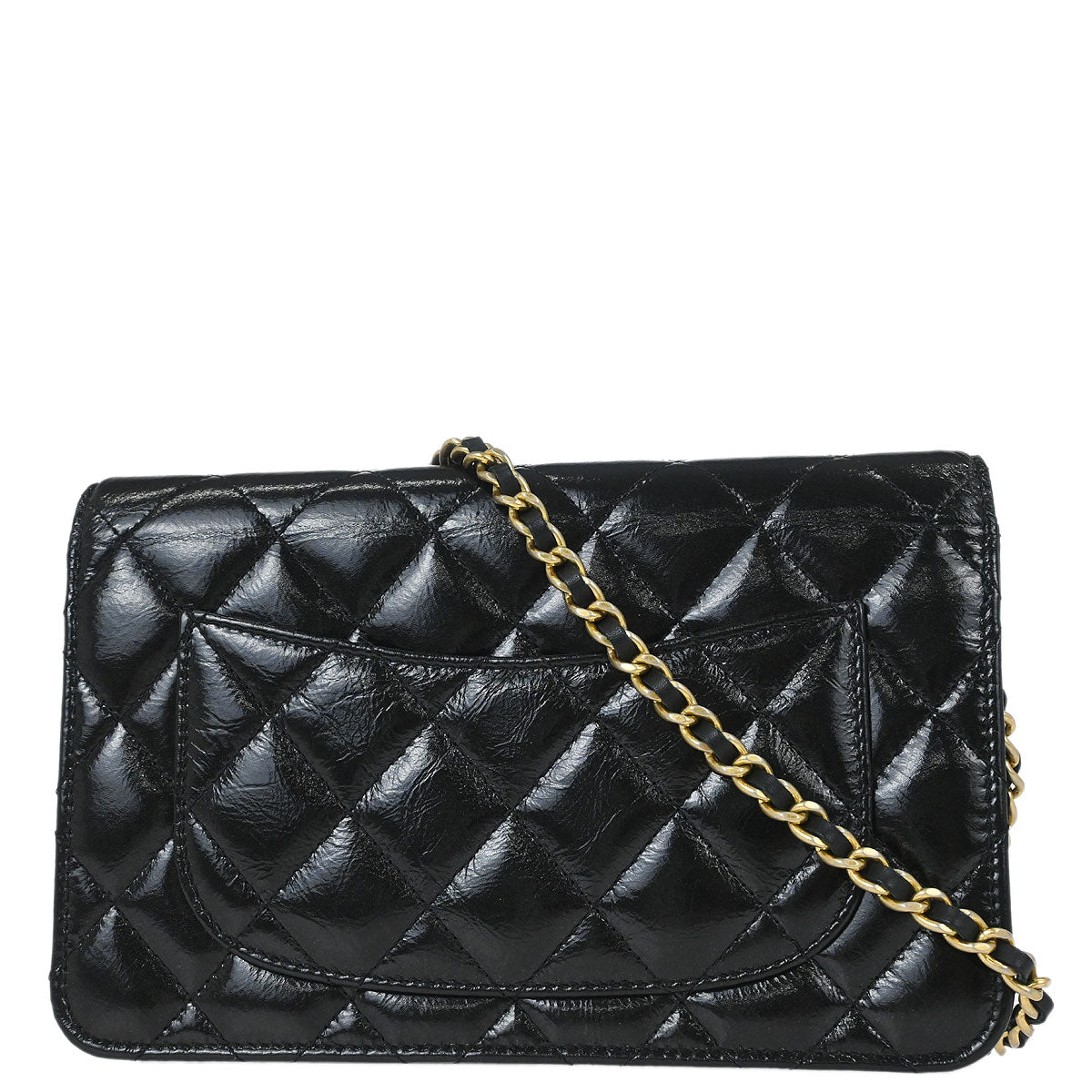 Chanel Black Calfskin Mademoiselle Lock WOC Wallet on Chain Bag