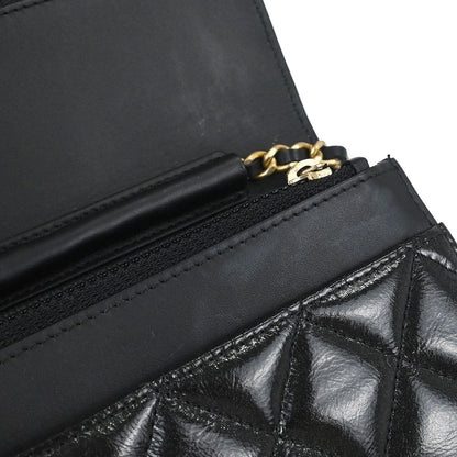 Chanel Black Calfskin Mademoiselle Lock WOC Wallet on Chain Bag