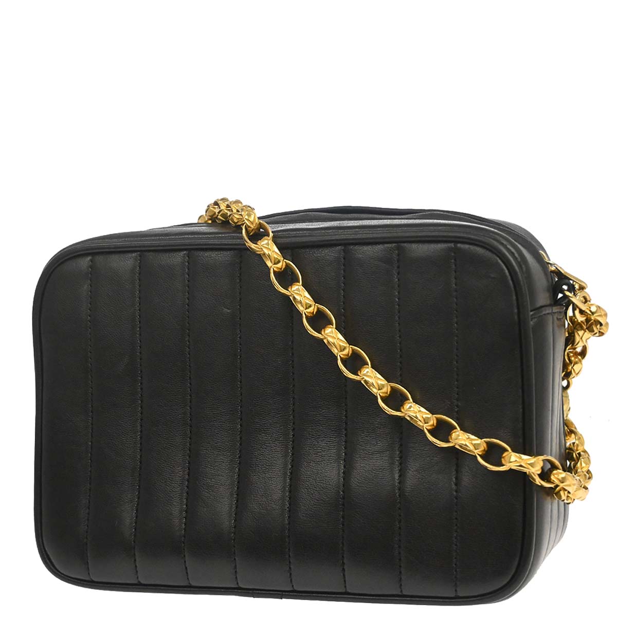 Chanel Black Lambskin Mademoiselle Camera Bag Mini