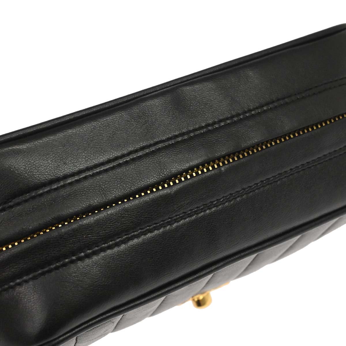 Chanel Black Lambskin Mademoiselle Camera Bag Mini