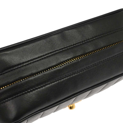 Chanel Black Lambskin Mademoiselle Camera Bag Mini
