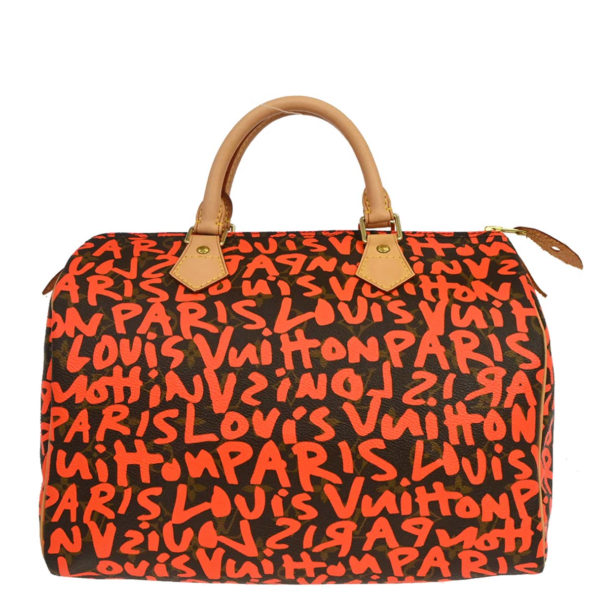 Louis Vuitton Orange Monogram Graffiti Speedy 30 Handbag M93705