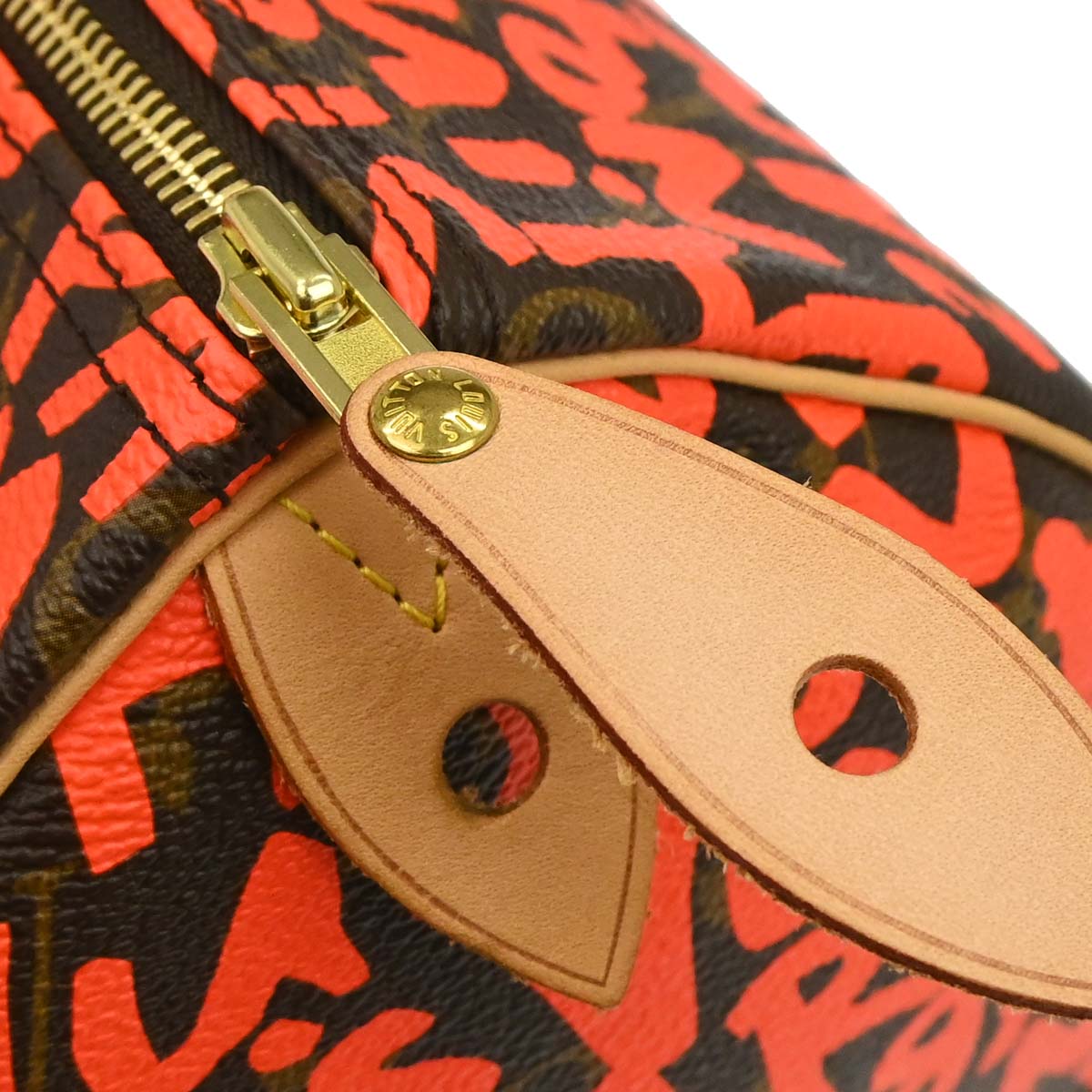 Louis Vuitton Orange Monogram Graffiti Speedy 30 Handbag M93705