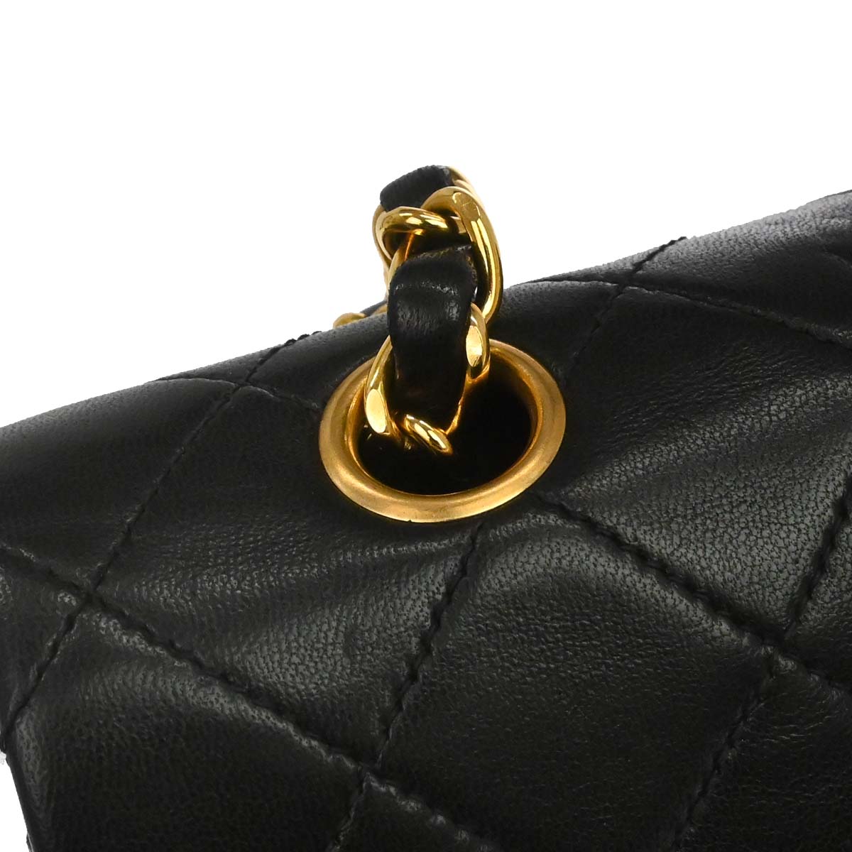Chanel Black Lambskin Medium Classic Double Flap Shoulder Bag