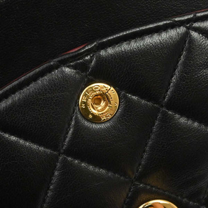 Chanel Black Lambskin Medium Classic Double Flap Shoulder Bag