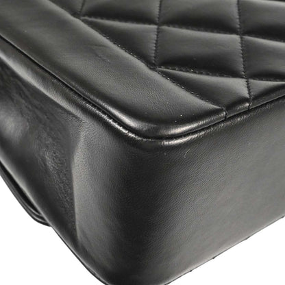 Chanel 1991-1994 Black Lambskin Small Diana Shoulder Bag
