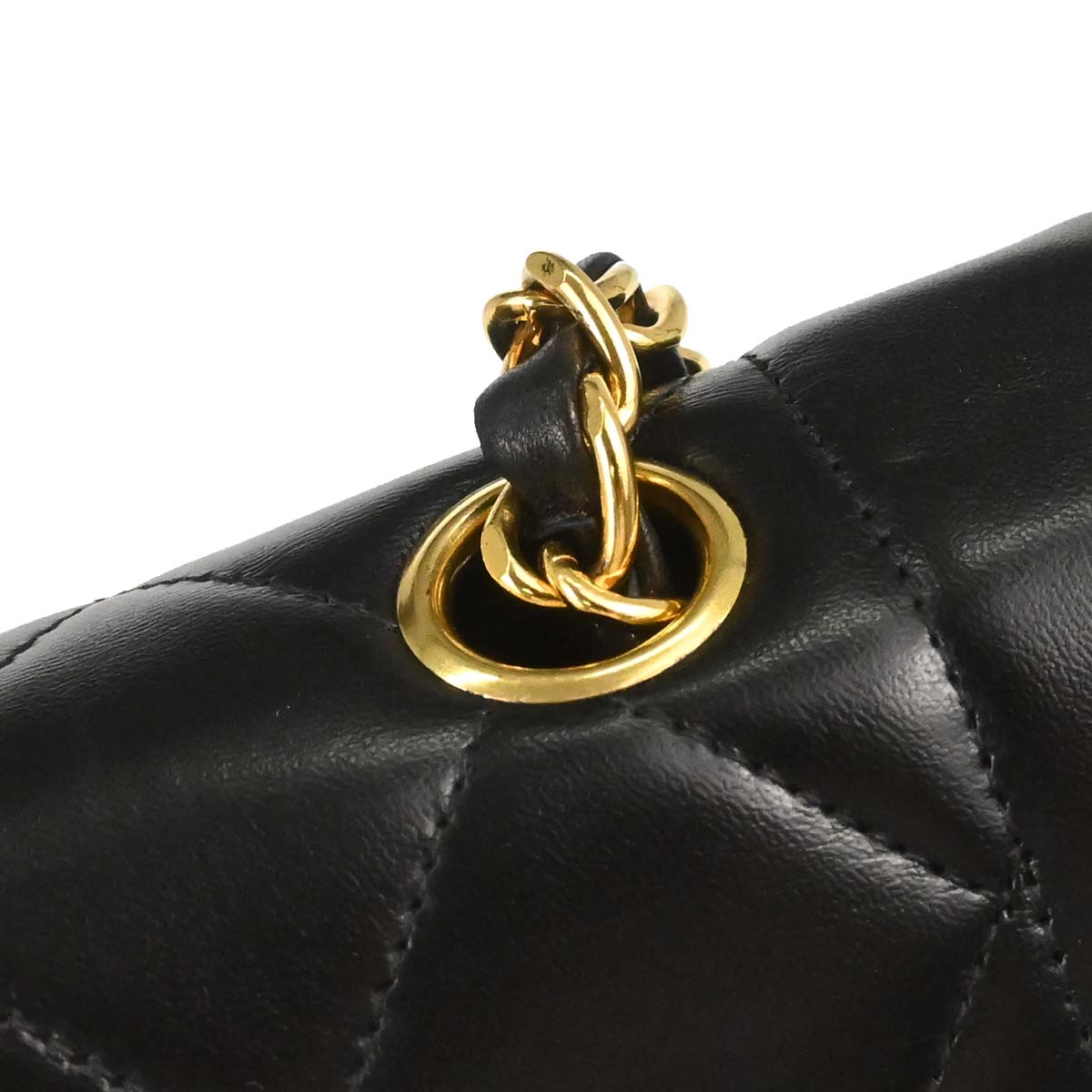 Chanel 1991-1994 Black Lambskin Small Diana Shoulder Bag