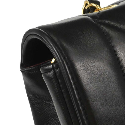 Chanel 1991-1994 Black Lambskin Small Diana Shoulder Bag
