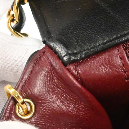 Chanel 1991-1994 Black Lambskin Small Diana Shoulder Bag