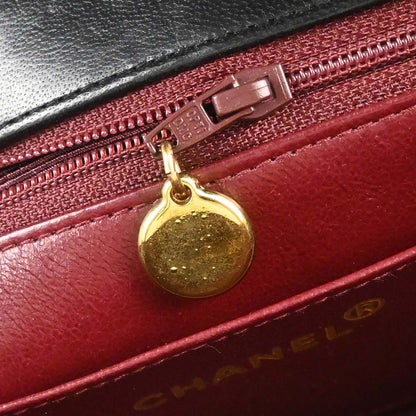 Chanel 1991-1994 Black Lambskin Small Diana Shoulder Bag