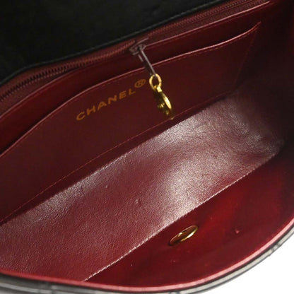 Chanel 1991-1994 Black Lambskin Small Diana Shoulder Bag