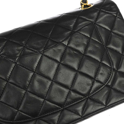 Chanel Black Lambskin Medium Classic Double Flap Shoulder Bag
