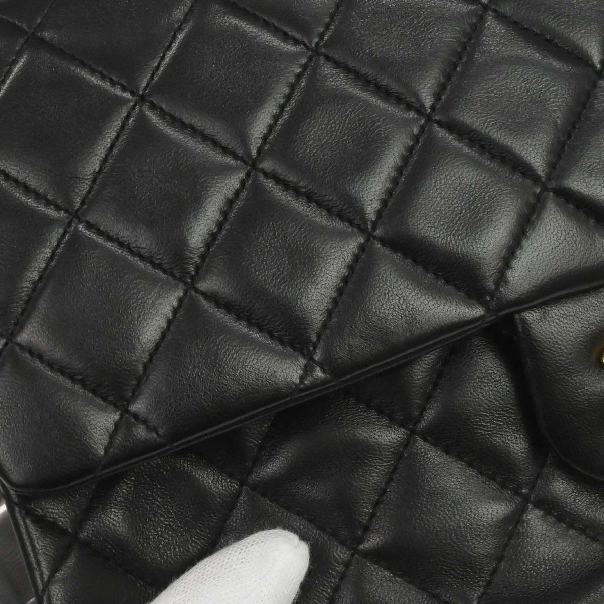 Chanel Black Lambskin Medium Classic Double Flap Shoulder Bag
