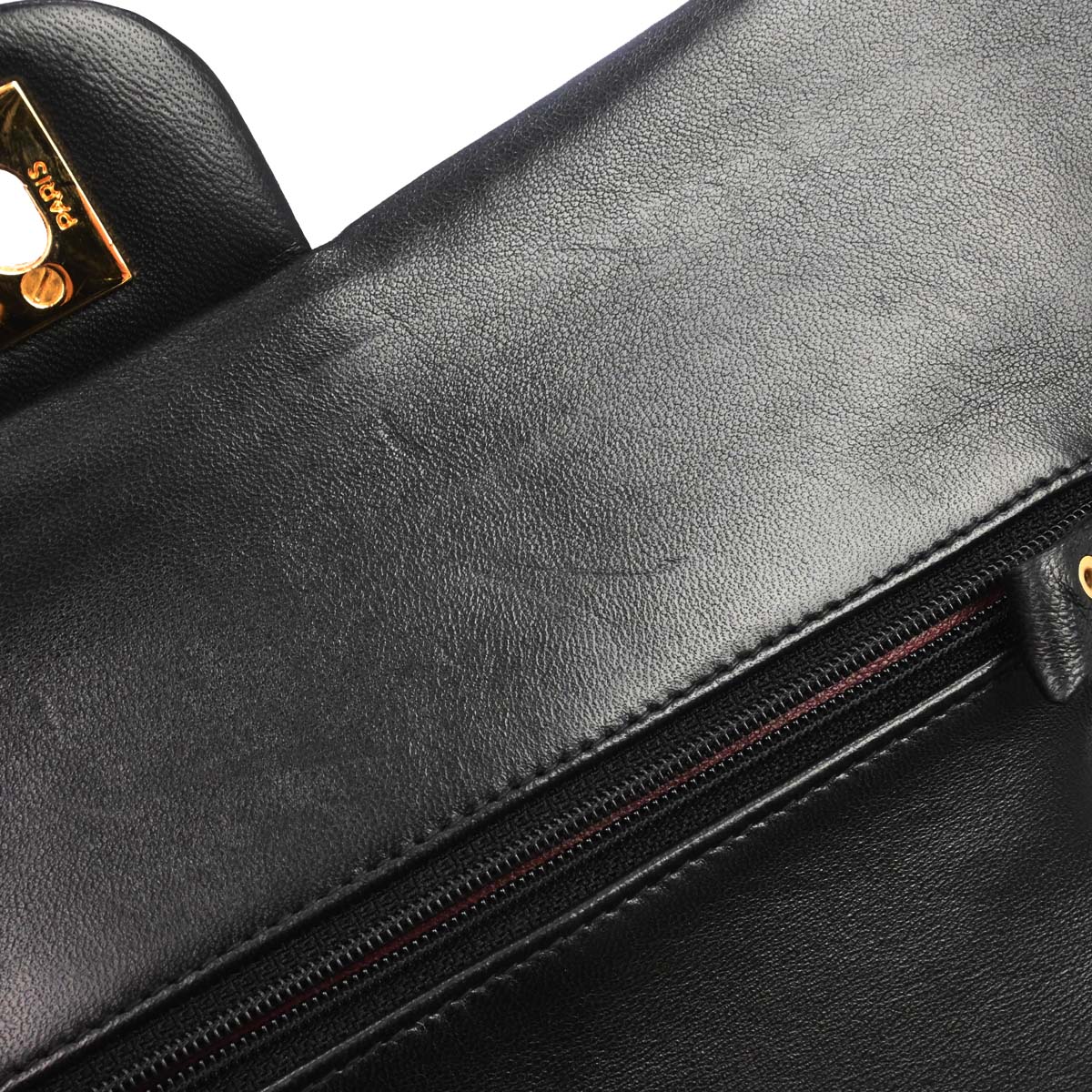 Chanel Black Lambskin Medium Classic Double Flap Shoulder Bag