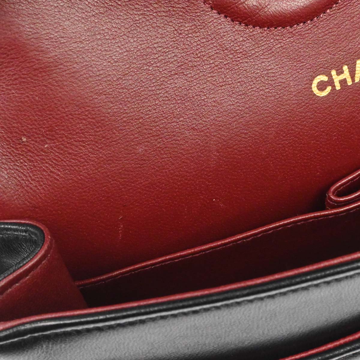 Chanel Black Lambskin Medium Classic Double Flap Shoulder Bag