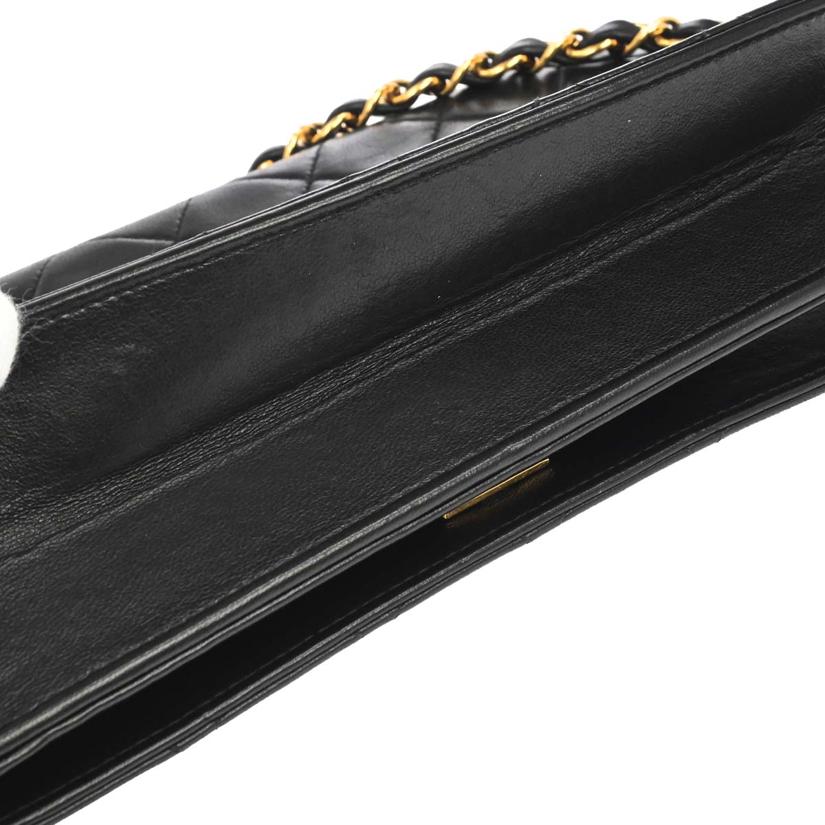 Chanel Black Lambskin Turnlock Small Full Flap Shoulder Bag