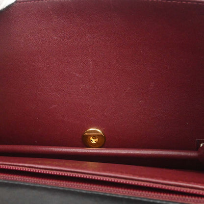 Chanel Black Lambskin Turnlock Small Full Flap Shoulder Bag