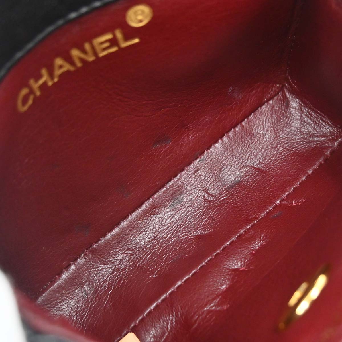 Chanel 1989-1991 Black Lambskin Straight Flap Shoulder Bag