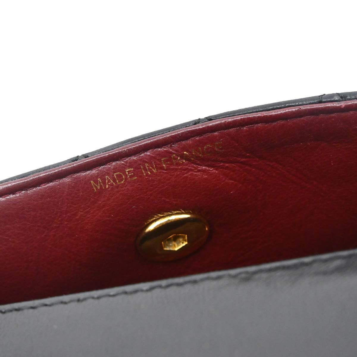 Chanel 1989-1991 Black Lambskin Straight Flap Shoulder Bag
