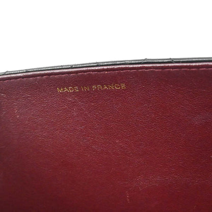 Chanel 1997-1999 Black Lambskin Pushlock Small Half Flap Shoulder Bag