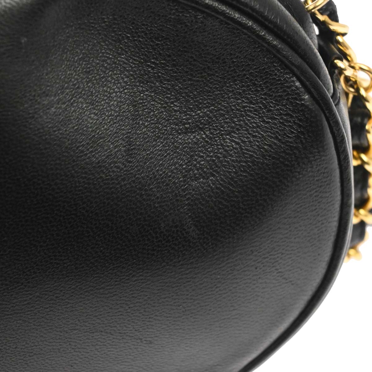 Chanel Black Lambskin Round Camera Bag Mini