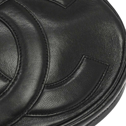 Chanel Black Lambskin Round Camera Bag Mini